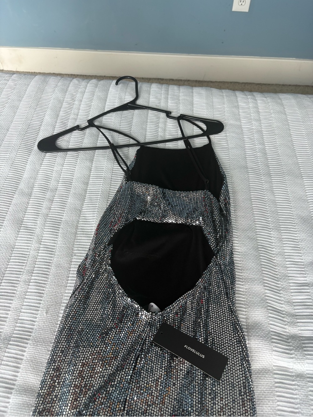 Lulu's Shimmery Silver Sequin Maxi Dress - Picture 2 of 3